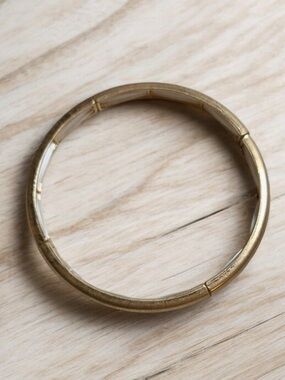 Plunder Gold Hinged Bangle Bracelet